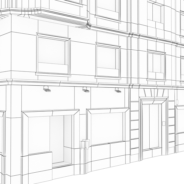 Building Collection 33-36 Low-poly 3D model_43