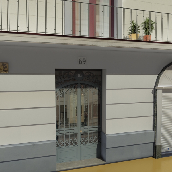 Building Collection 33-36 Low-poly 3D model_50