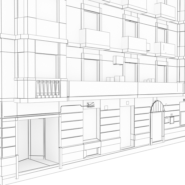 Building Collection 33-36 Low-poly 3D model_56