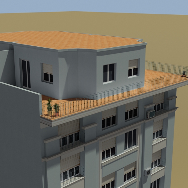 Building Collection 33-36 Low-poly 3D model_12