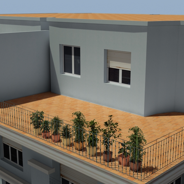 Building Collection 33-36 Low-poly 3D model_11