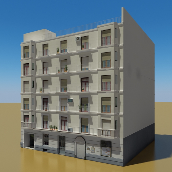 Building Collection 33-36 Low-poly 3D model_47