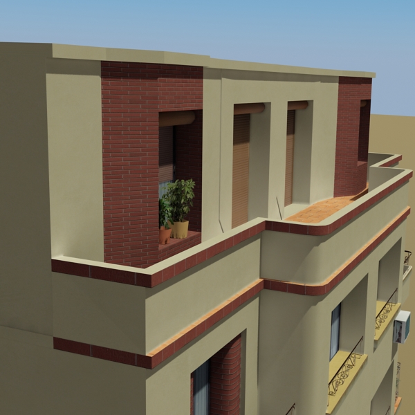 Building Collection 33-36 Low-poly 3D model_25