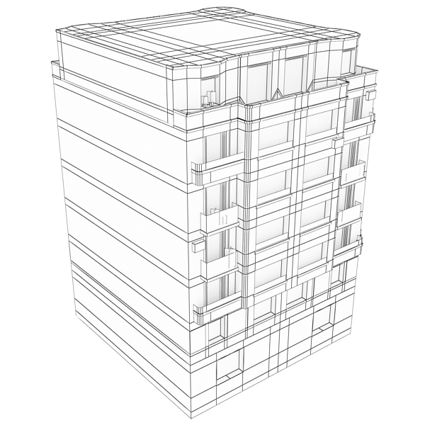 Building Collection 33-36 Low-poly 3D model_28