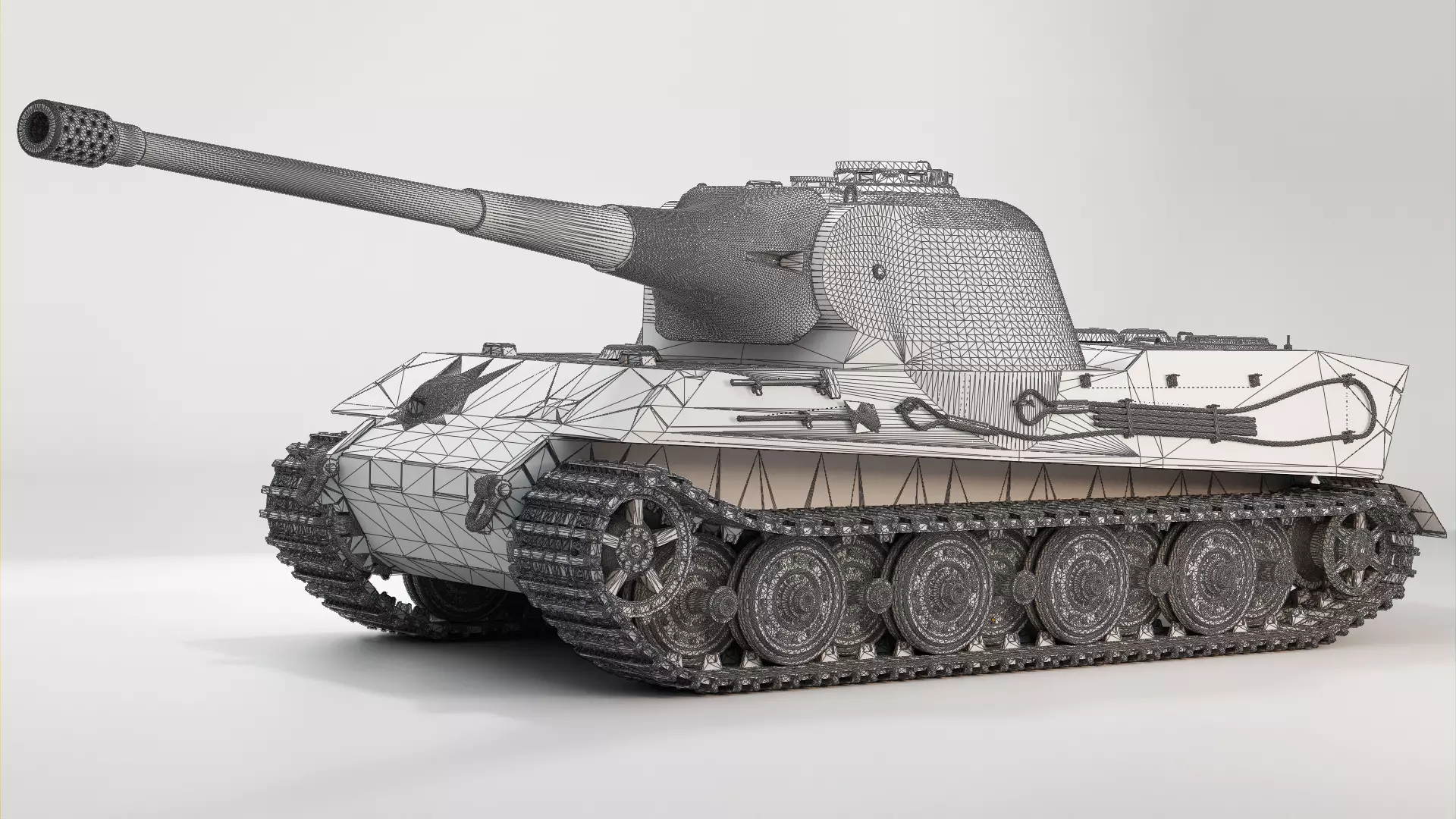 Panzer VII Lowe - German Heavy Tank 3D model_8