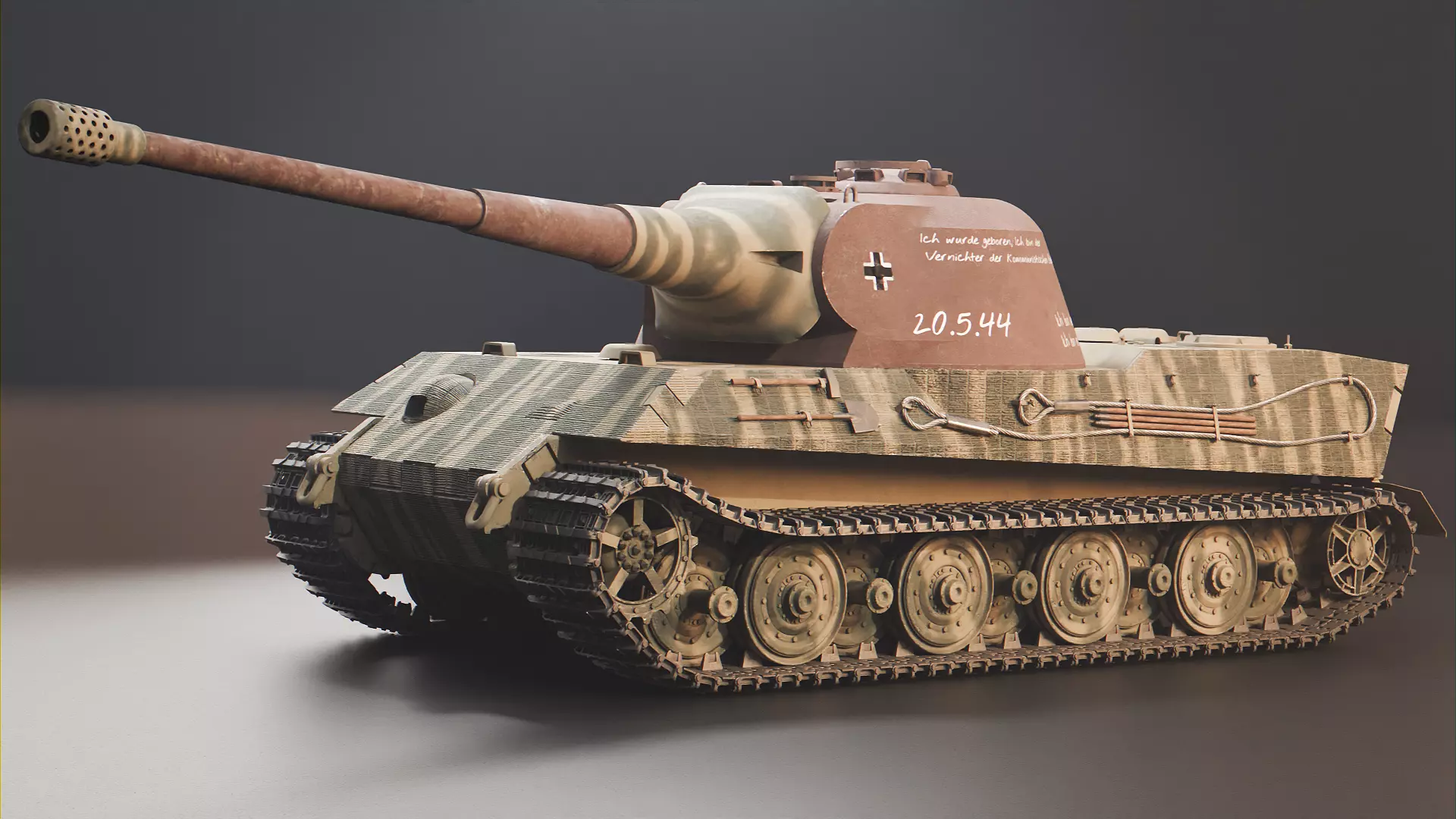 Panzer VII Lowe - German Heavy Tank 3D model_0