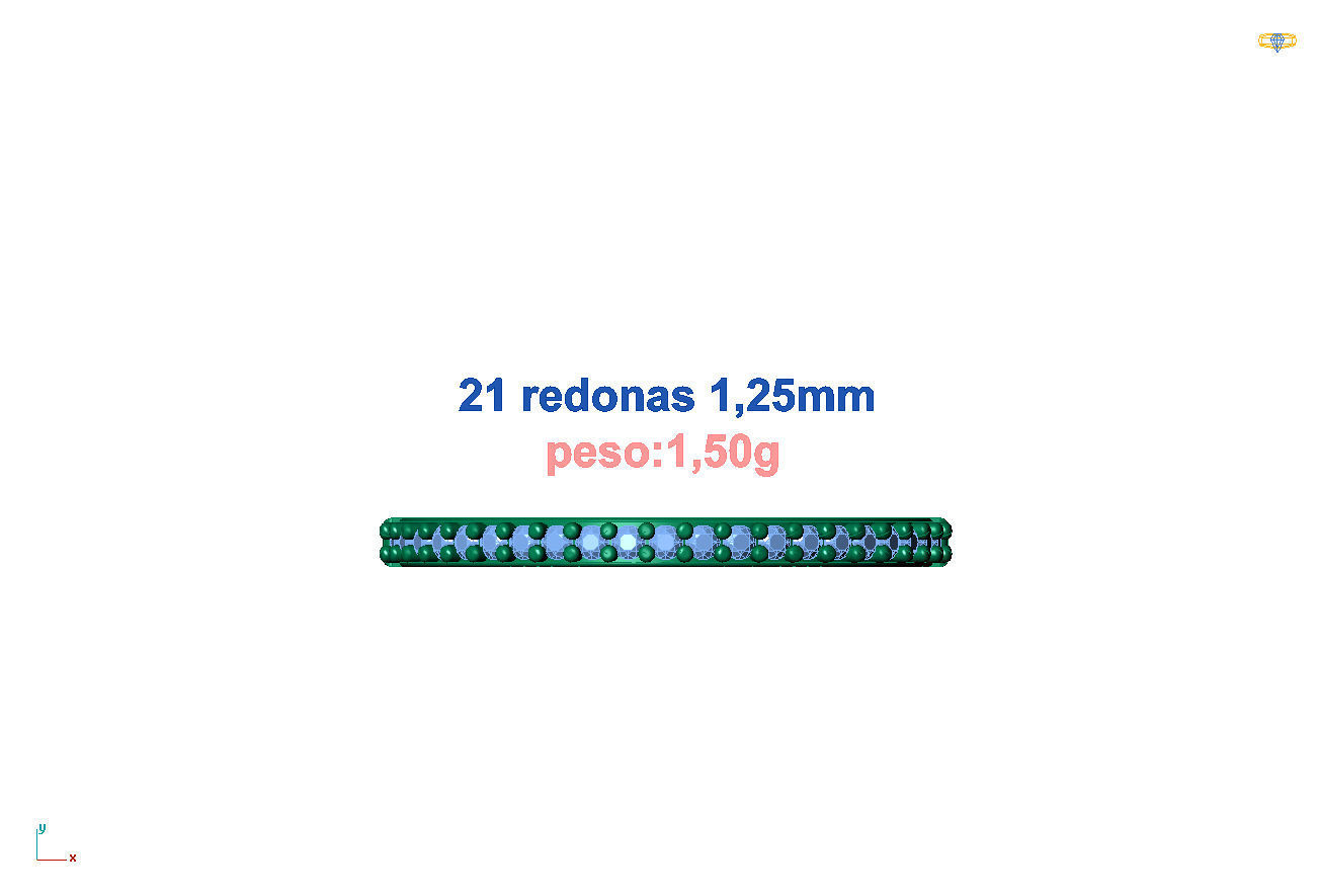 anel leve de brilhante 3D print model_4