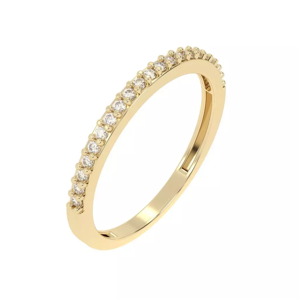 anel leve de brilhante 3D print model_0