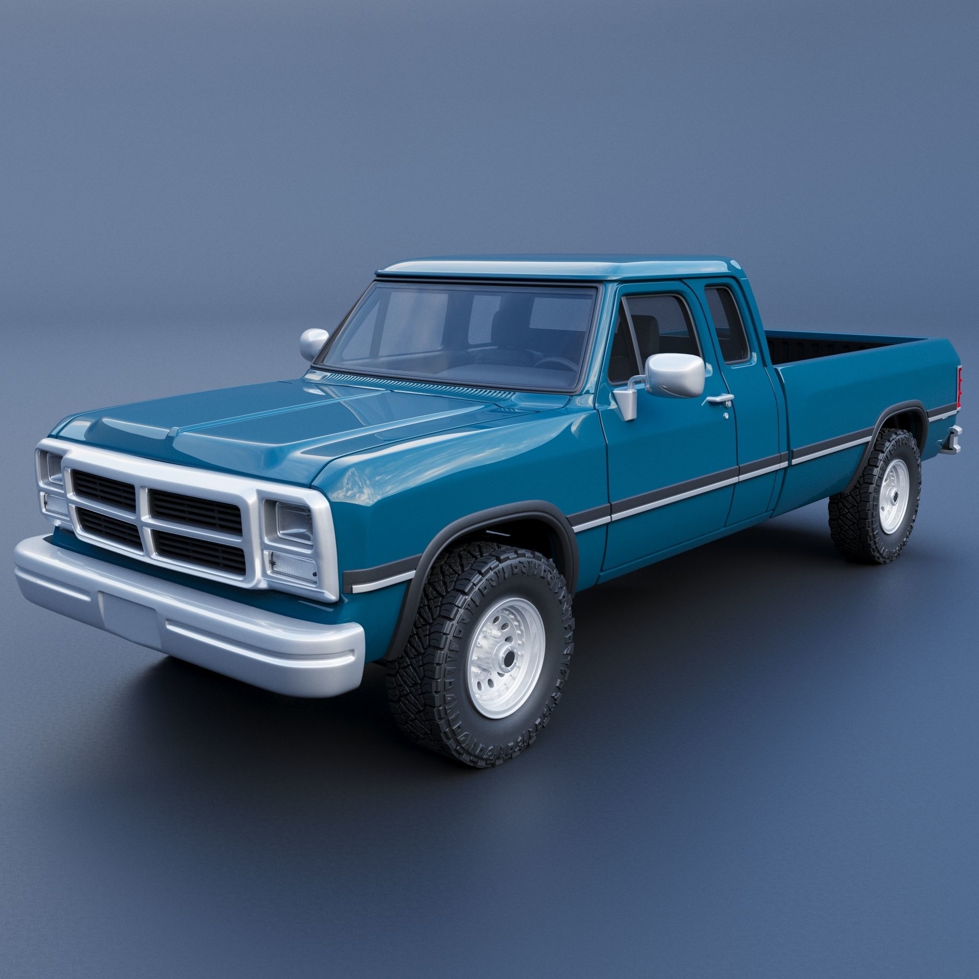 Dodge Ram 250 - 1991 3D model 3D printable | CGTrader