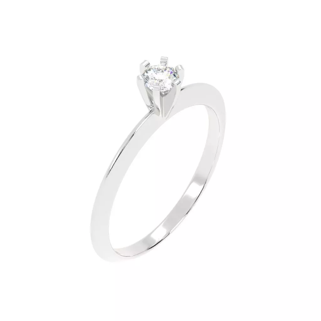 anel solitario 3D print model_0