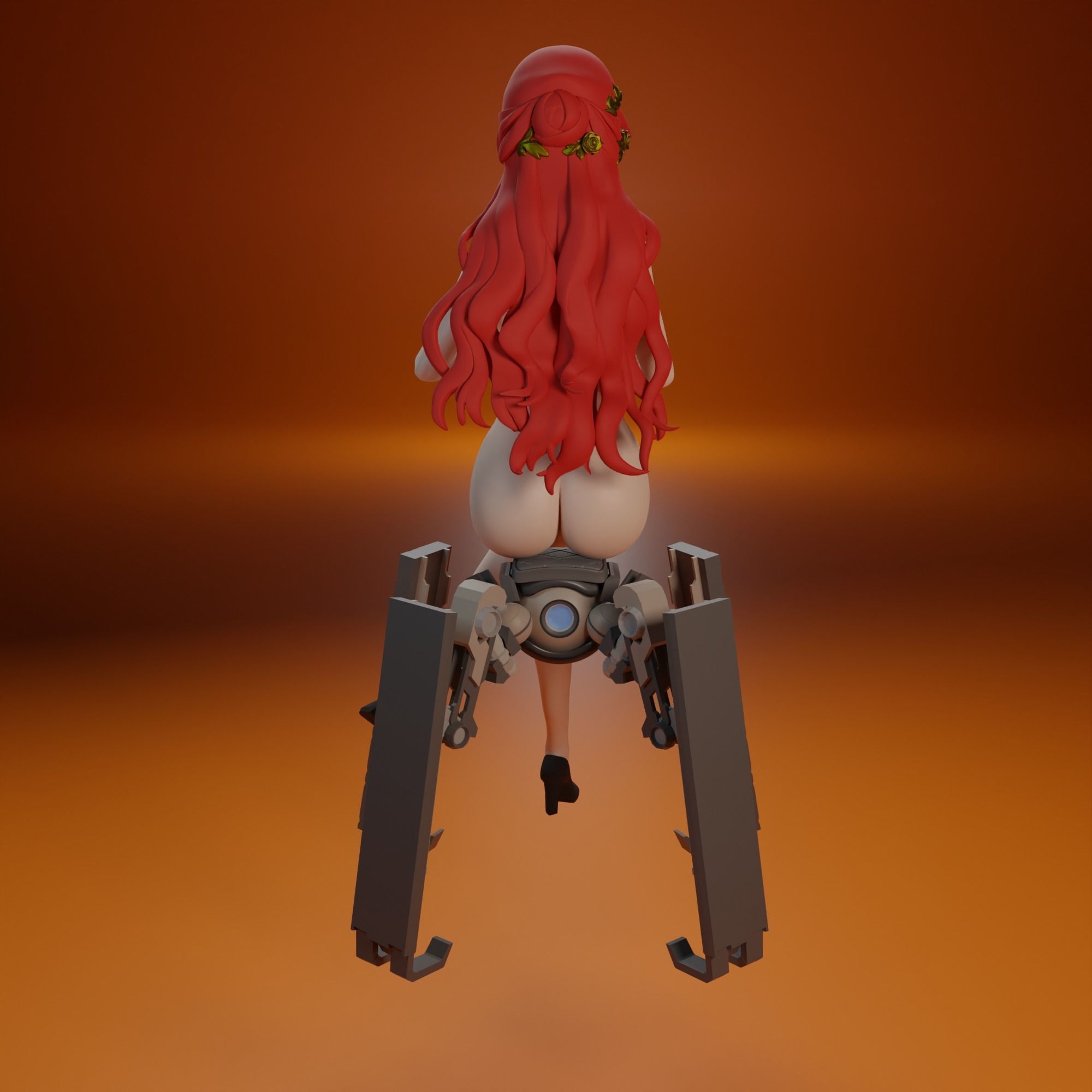 NSFW Himeko from Honkai Star Rail 2 versions 3D print model_9