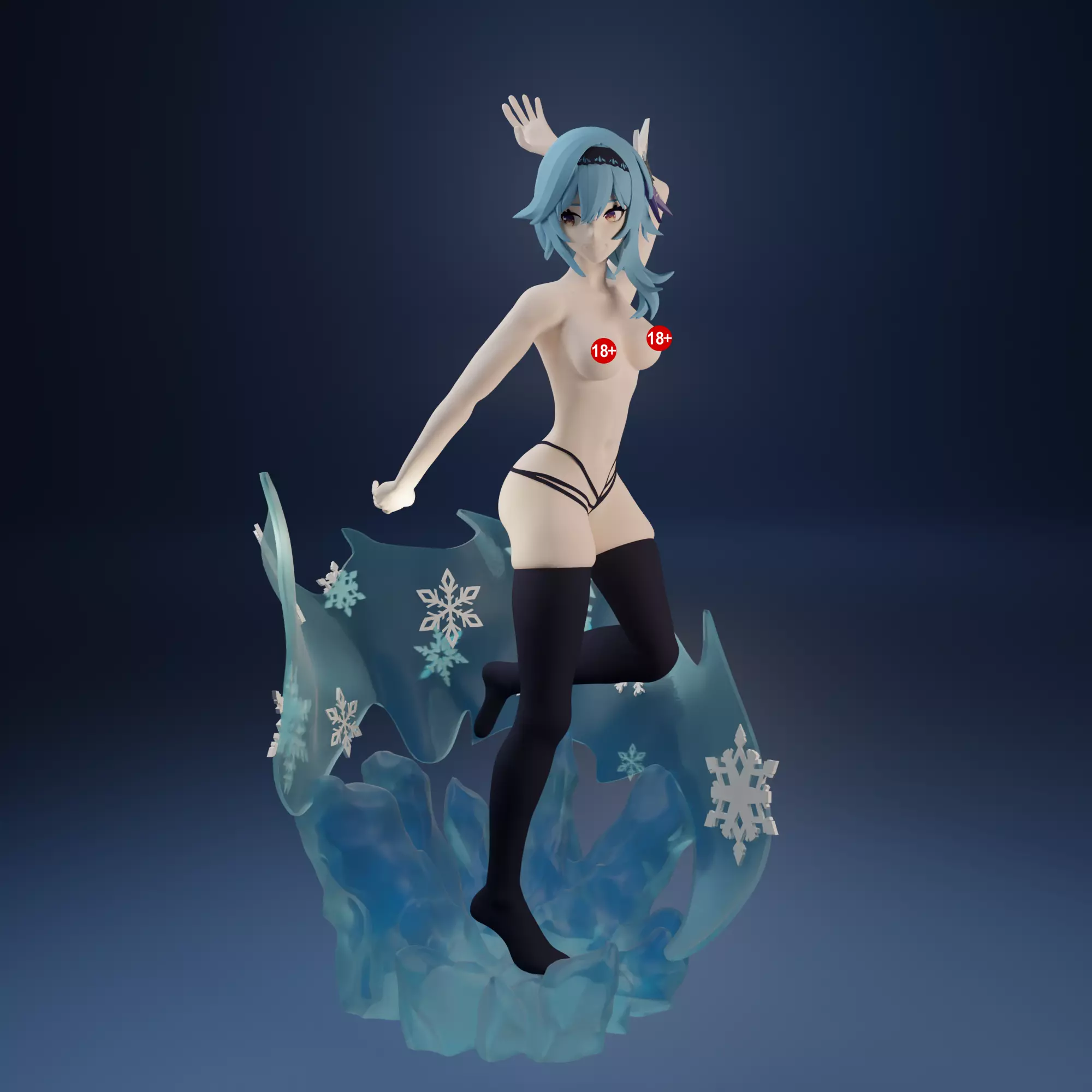 NSFW Eula from Genshin Impact 3D print model
