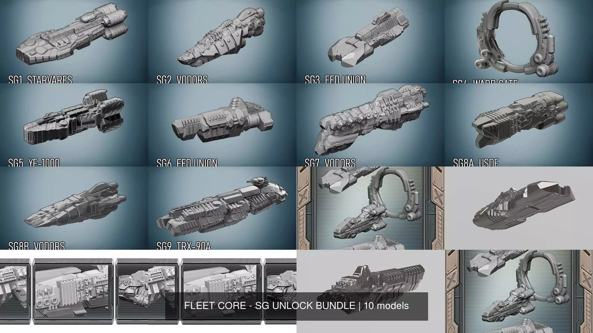 FLEET CORE - SG UNLOCK BUNDLE 3D Model Collection_1