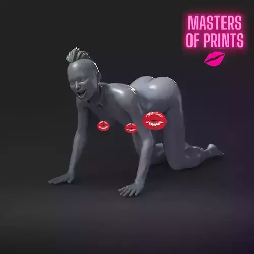 dog girl - NSFW - EROTIC MINIATURE 75 MM SCALE