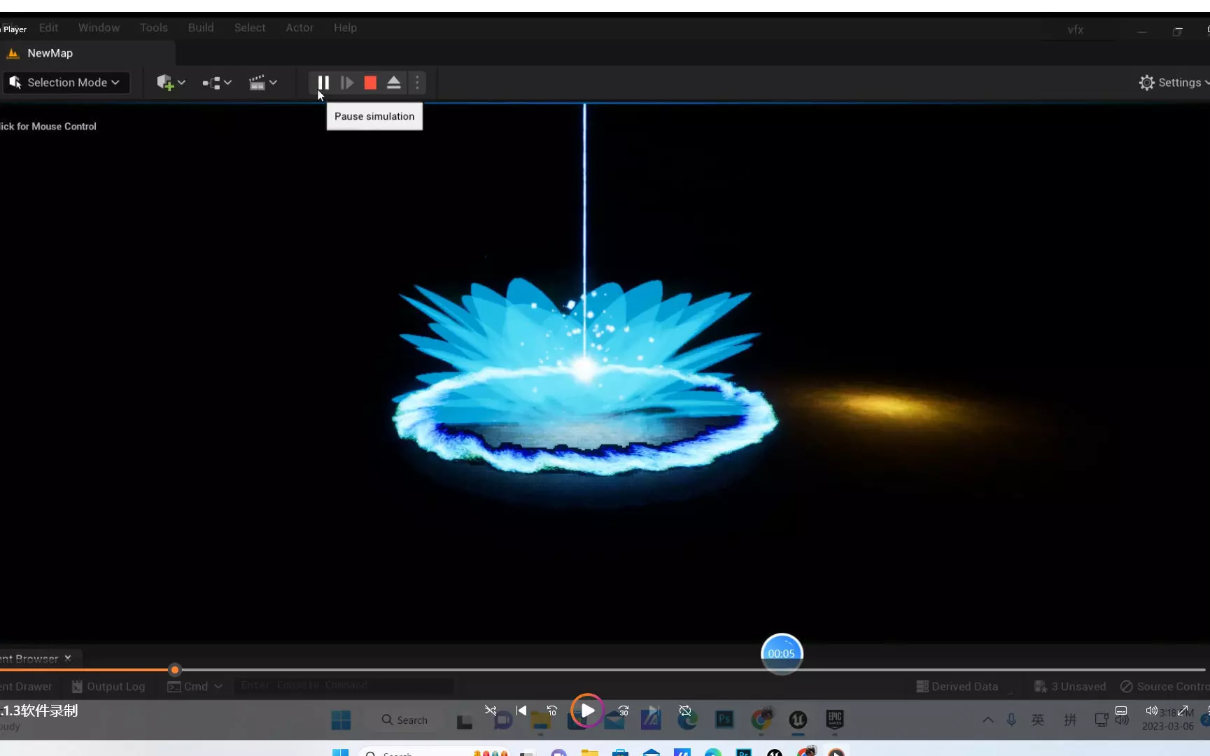 Unreal engine 5 particles flower FX animation Low-poly 3D model_0