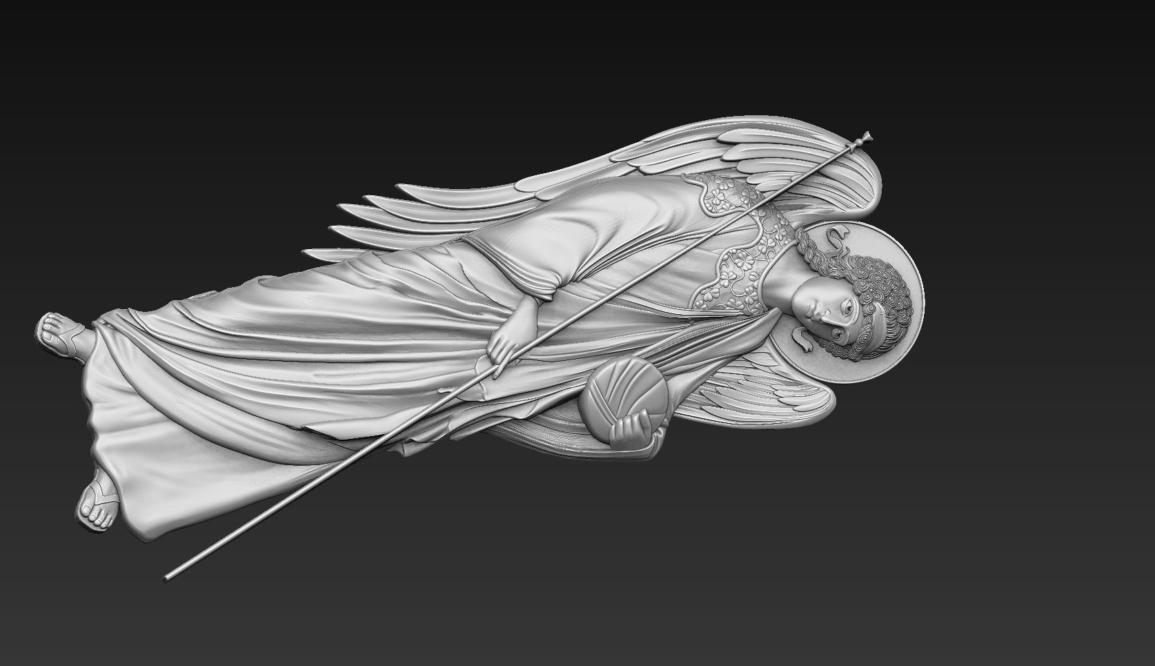Archangel angel cnc orthodox  3D print model_4