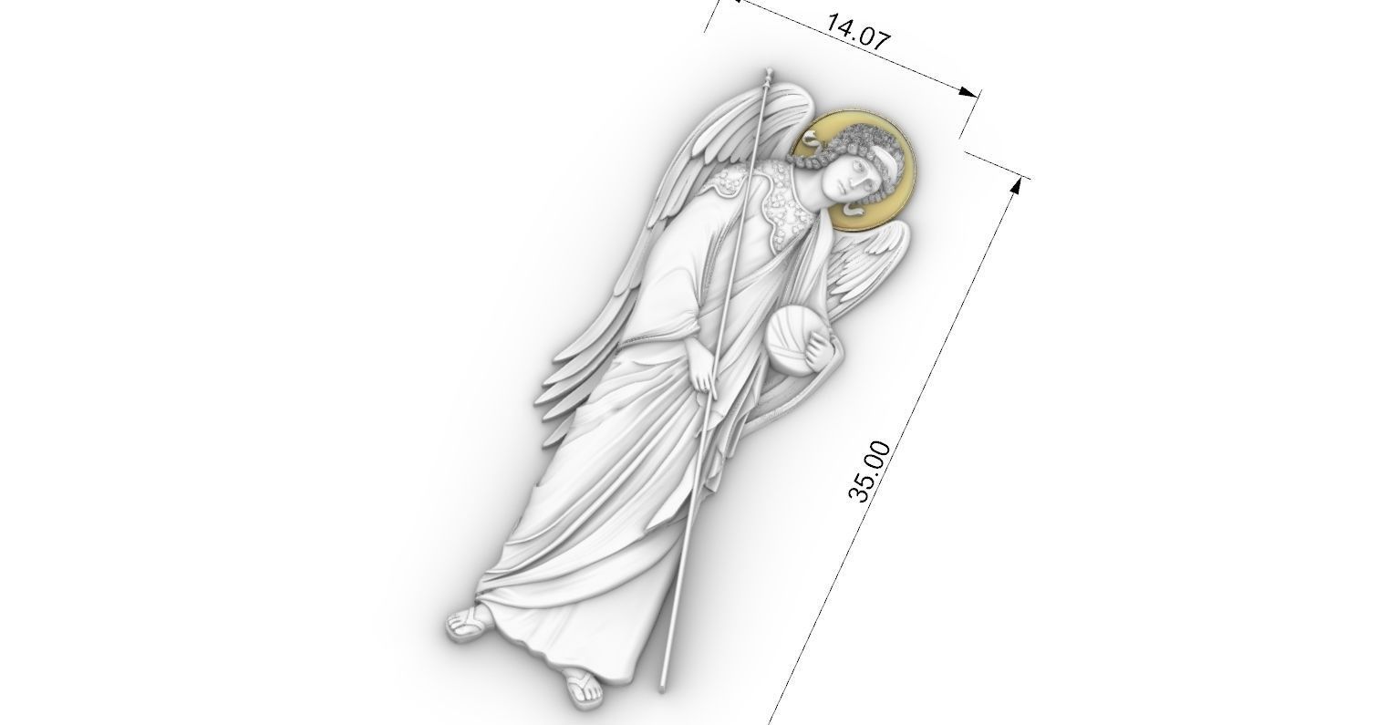 Archangel angel cnc orthodox  3D print model_1