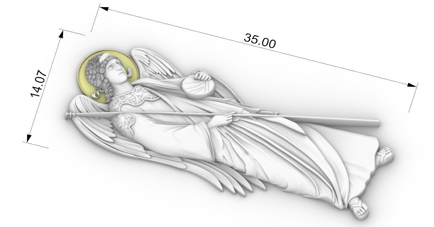 Archangel angel cnc orthodox  3D print model_6