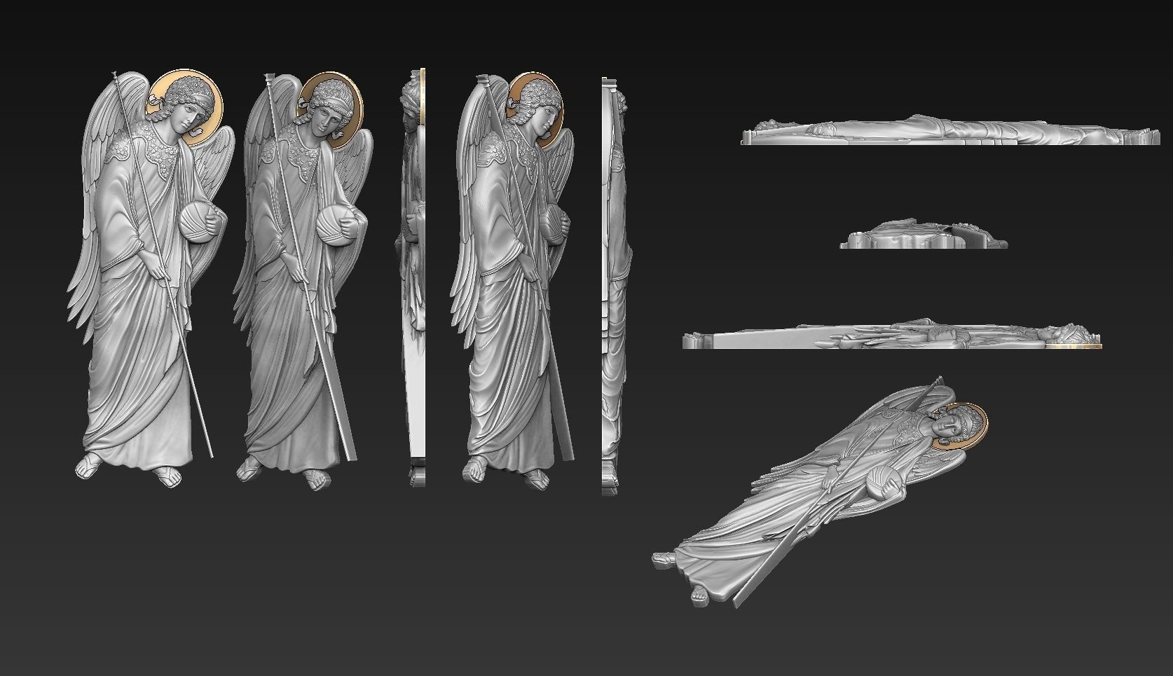 Archangel angel cnc orthodox  3D print model_2