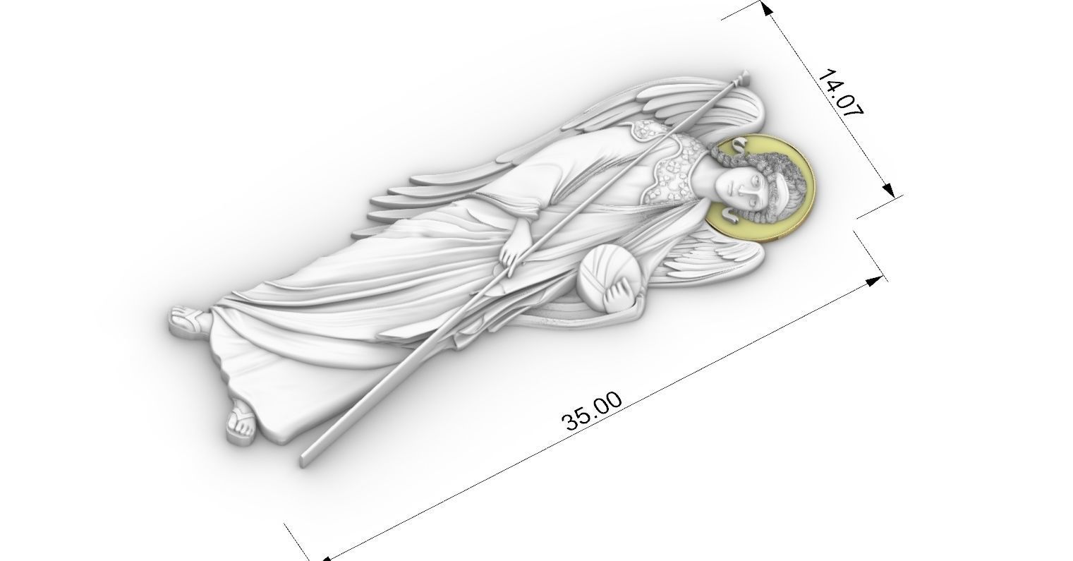 Archangel angel cnc orthodox  3D print model_7