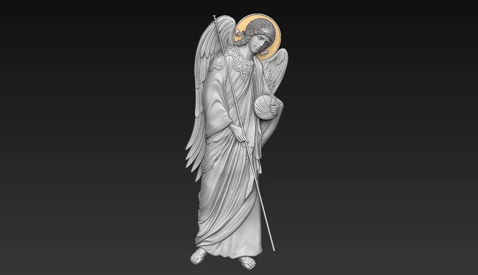 Archangel angel cnc orthodox  3D print model_0