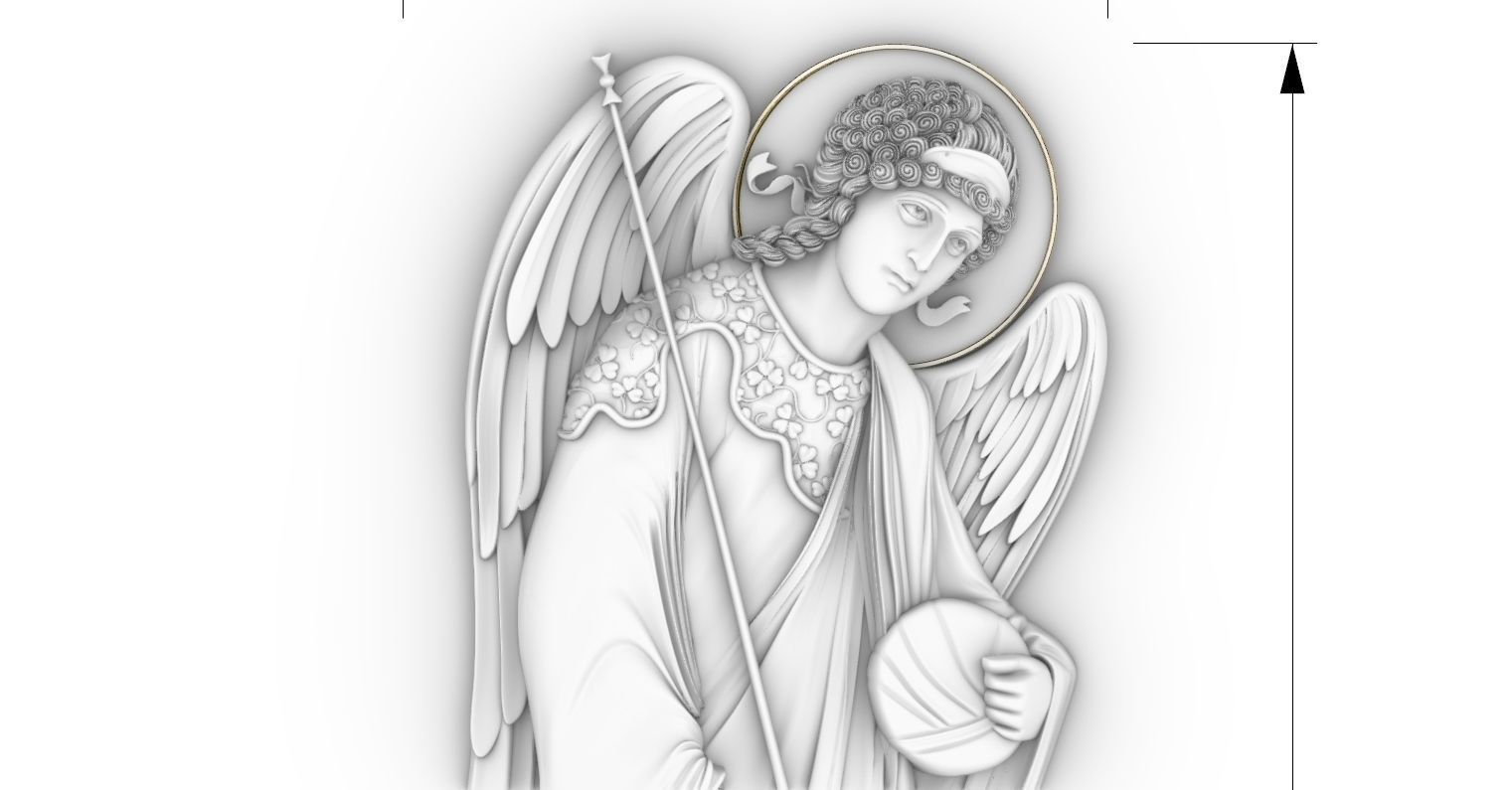 Archangel angel cnc orthodox  3D print model_5