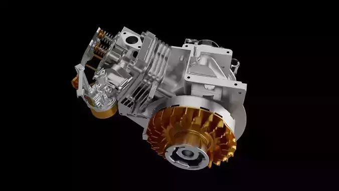 A single-cylinder 4-stroke engine