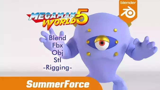 Dark Moon Mega Man V 3D model