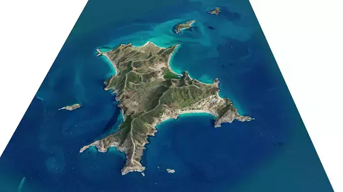 Great Keppel Island terrain full 3d 3D model