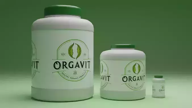 Supplement Bottle Low Poly