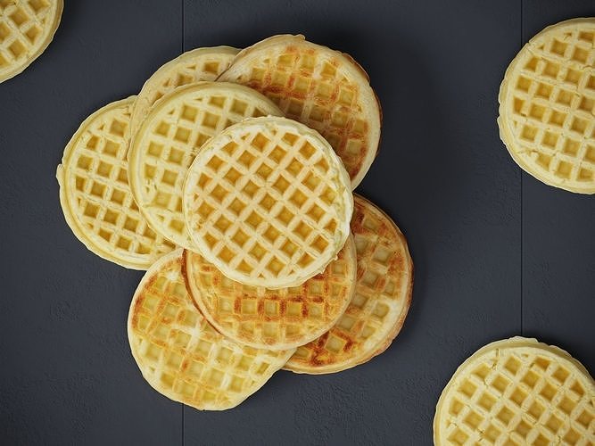 Waffles 01 3D model 4