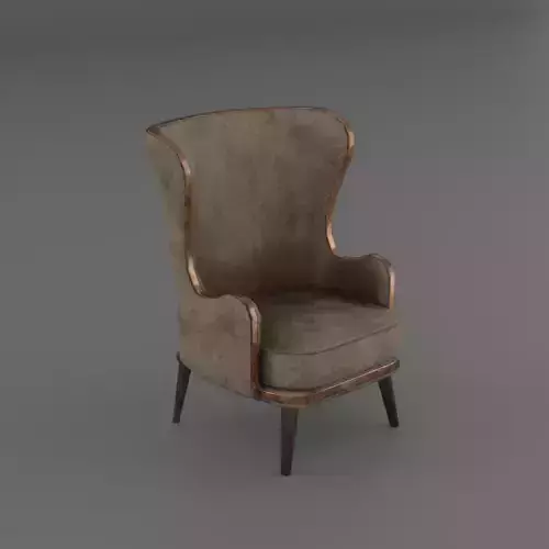 Low poly Dirty Single Sofa Chair Classic