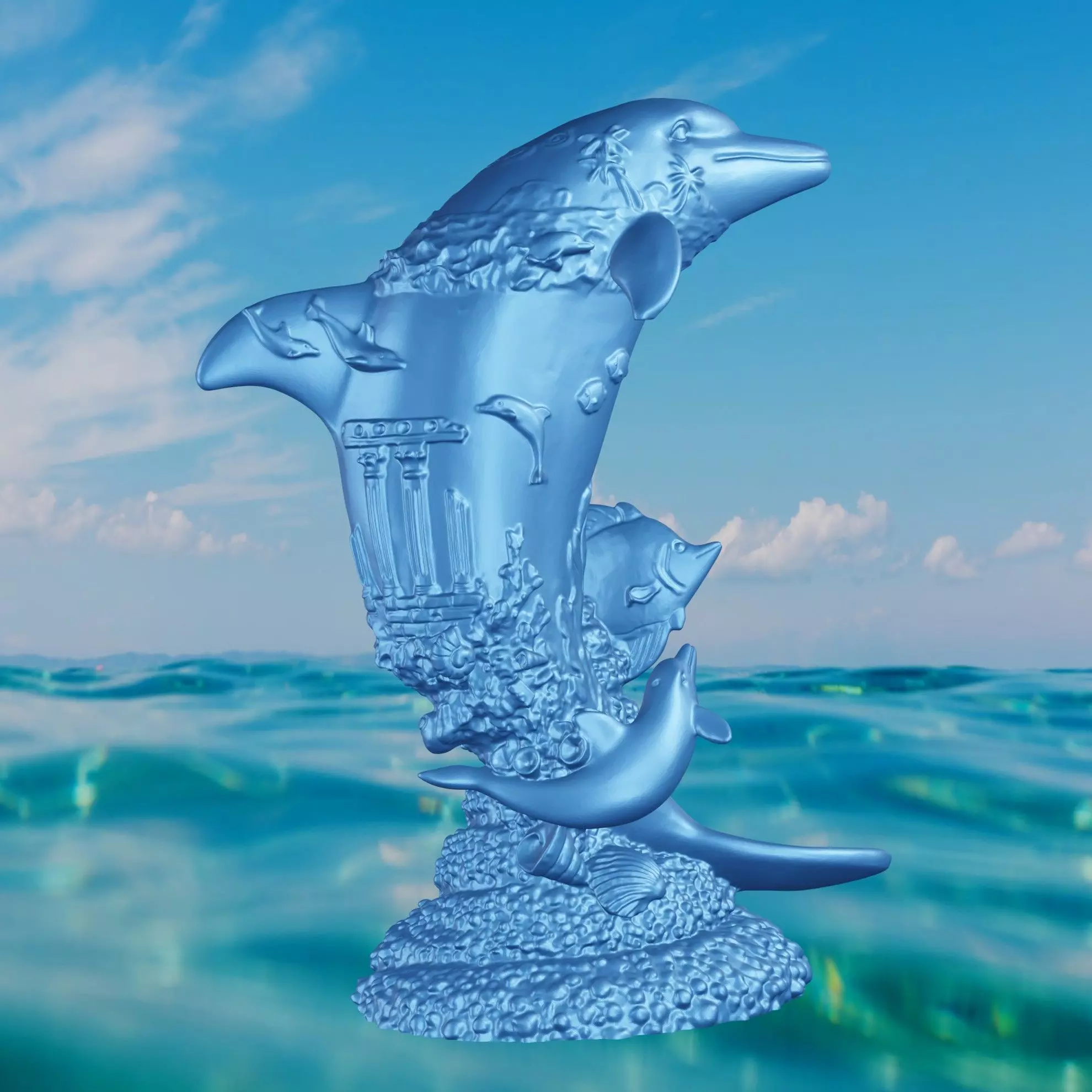 Dolphin detail 3D print model_0