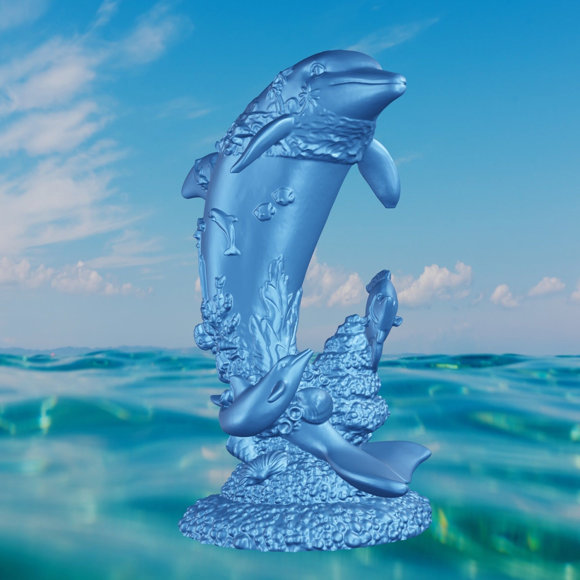 Dolphin detail 3D print model_2