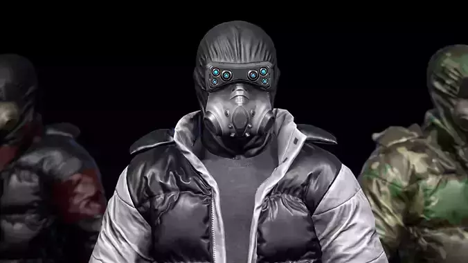 Cyberpunk Explorer A Low-poly 3D model