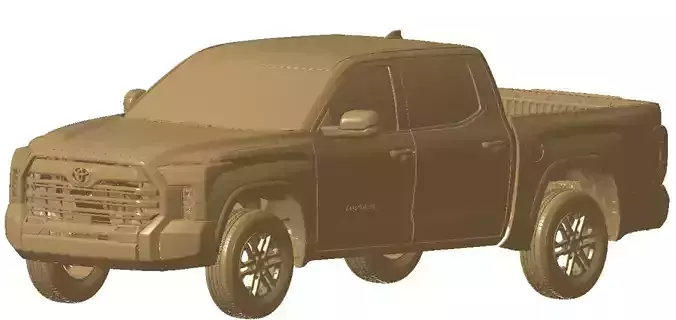Toyota Tundra SR5 Crewmax 55 2022 Vehicle 3d scan model  3D model