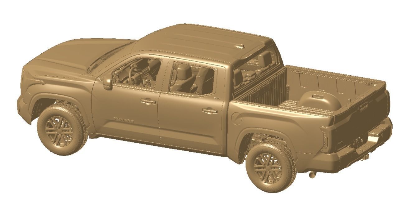 Toyota Tundra SR5 Crewmax 55 2022 Vehicle 3d scan model 3D model_4