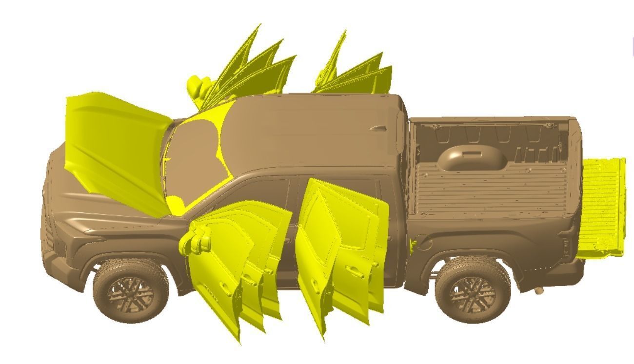 Toyota Tundra SR5 Crewmax 55 2022 Vehicle 3d scan model 3D model_1