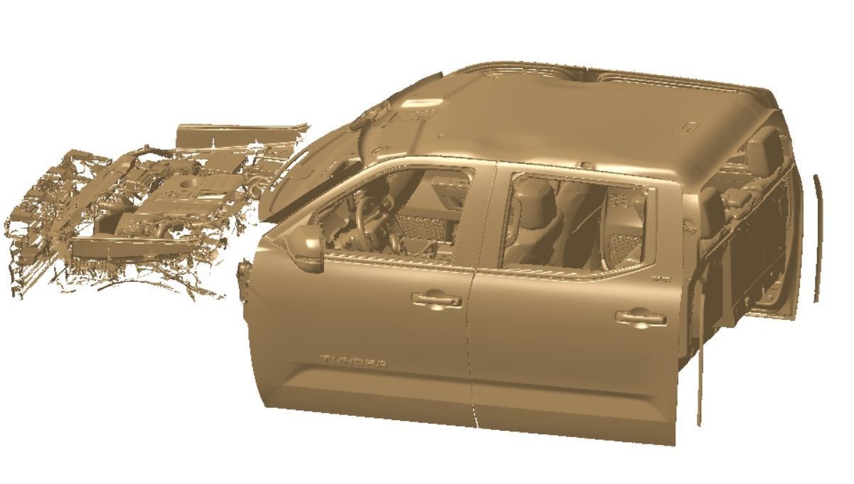 Toyota Tundra SR5 Crewmax 55 2022 Vehicle 3d scan model 3D model_12