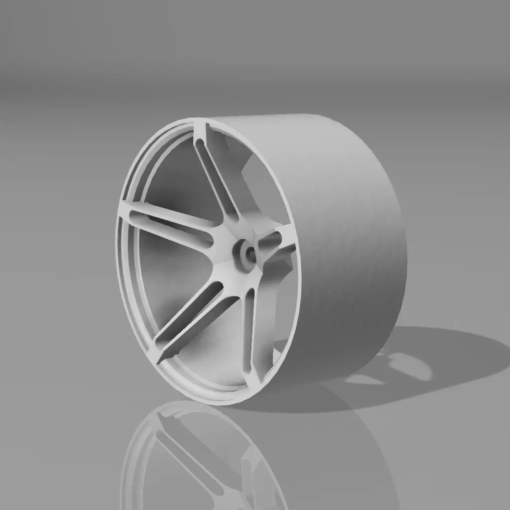 5 Spoke Rc Wheel for 12mm Hex 3D print model_0