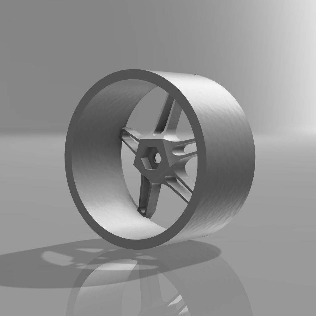 5 Spoke Rc Wheel for 12mm Hex 3D print model_2
