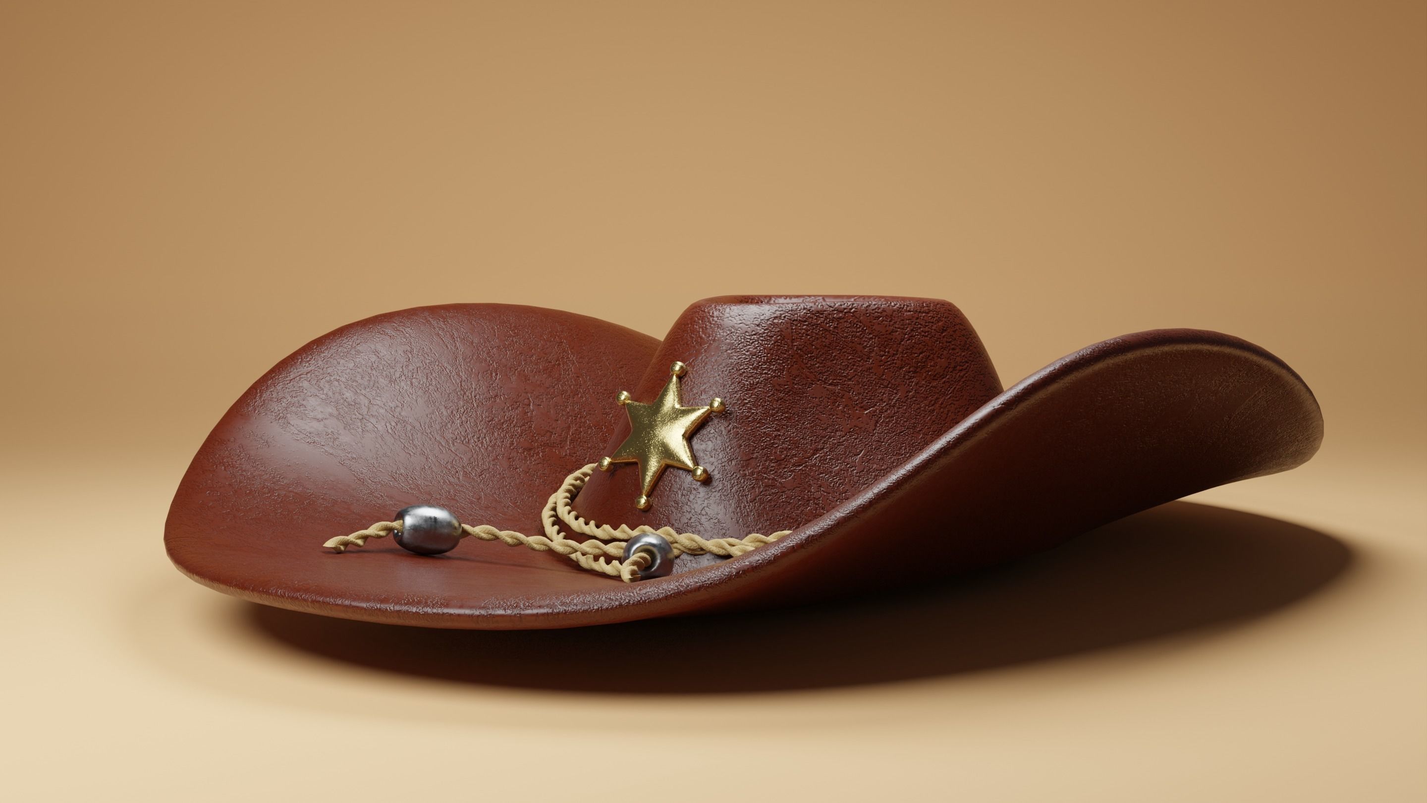 Cowboy Hat Low-poly 3D model_4