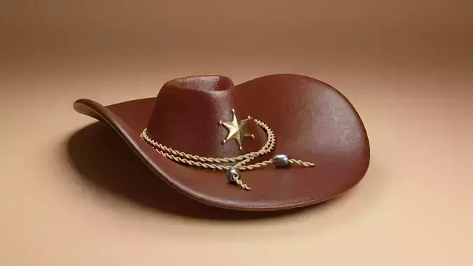 Cowboy Hat Low-poly 3D model