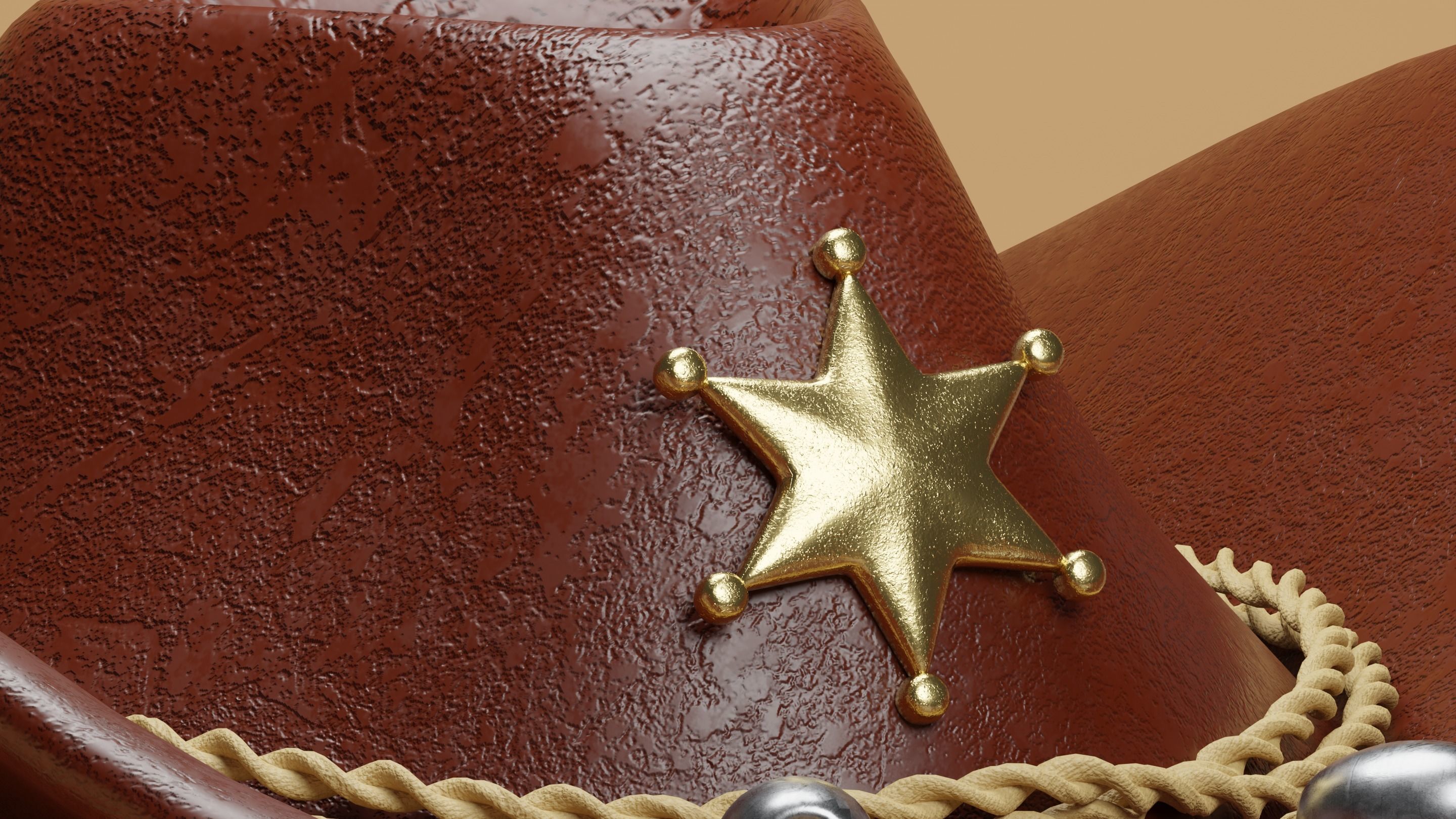 Cowboy Hat Low-poly 3D model_3