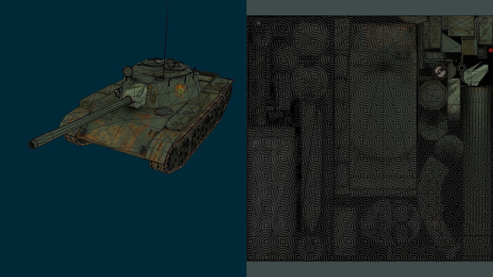 Tank 3D Low-poly 3D model_13