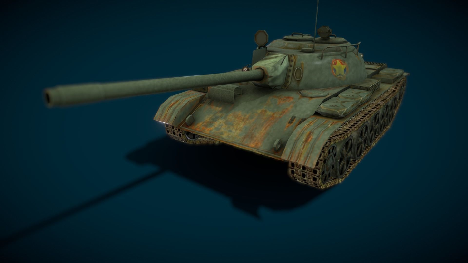 Tank 3D Low-poly 3D model_15