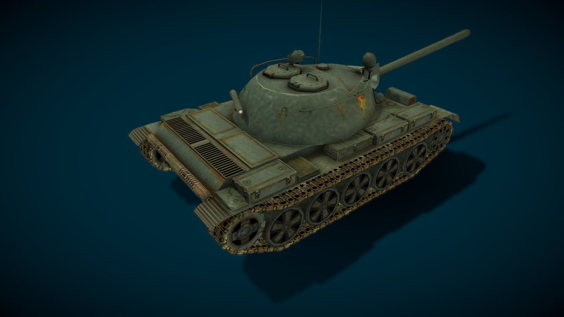 Tank 3D Low-poly 3D model_7
