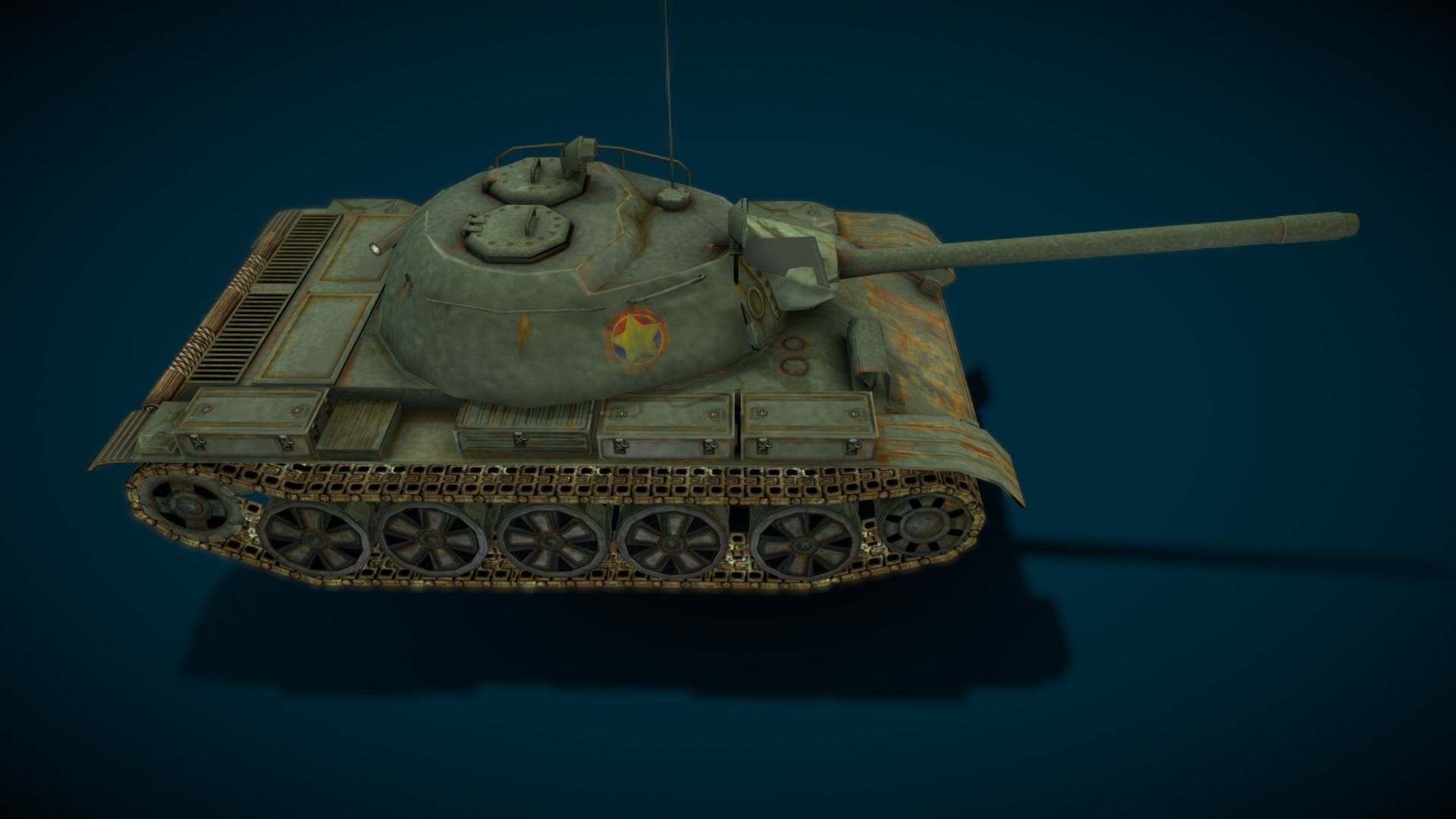 Tank 3D Low-poly 3D model_3
