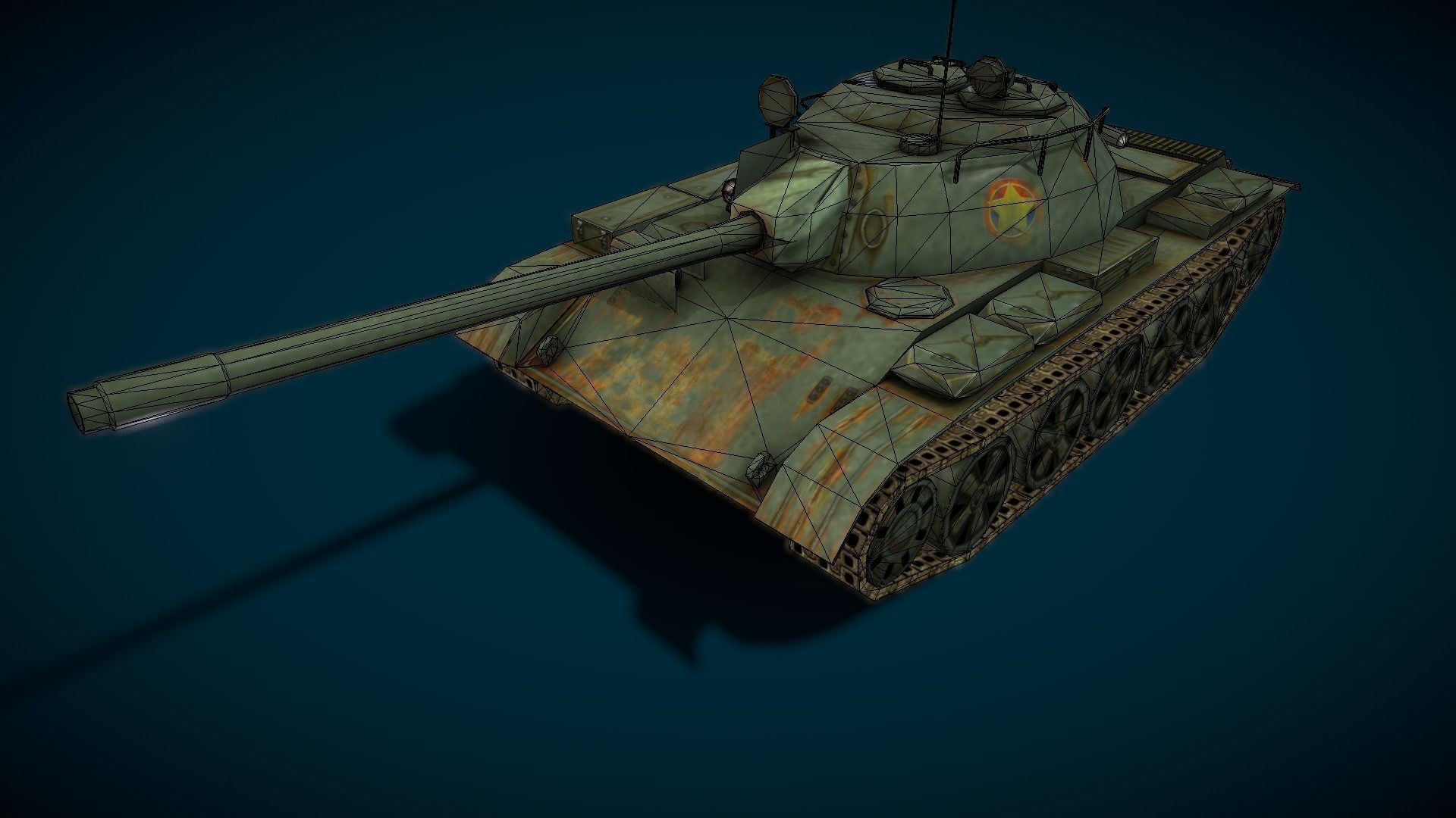 Tank 3D Low-poly 3D model_9