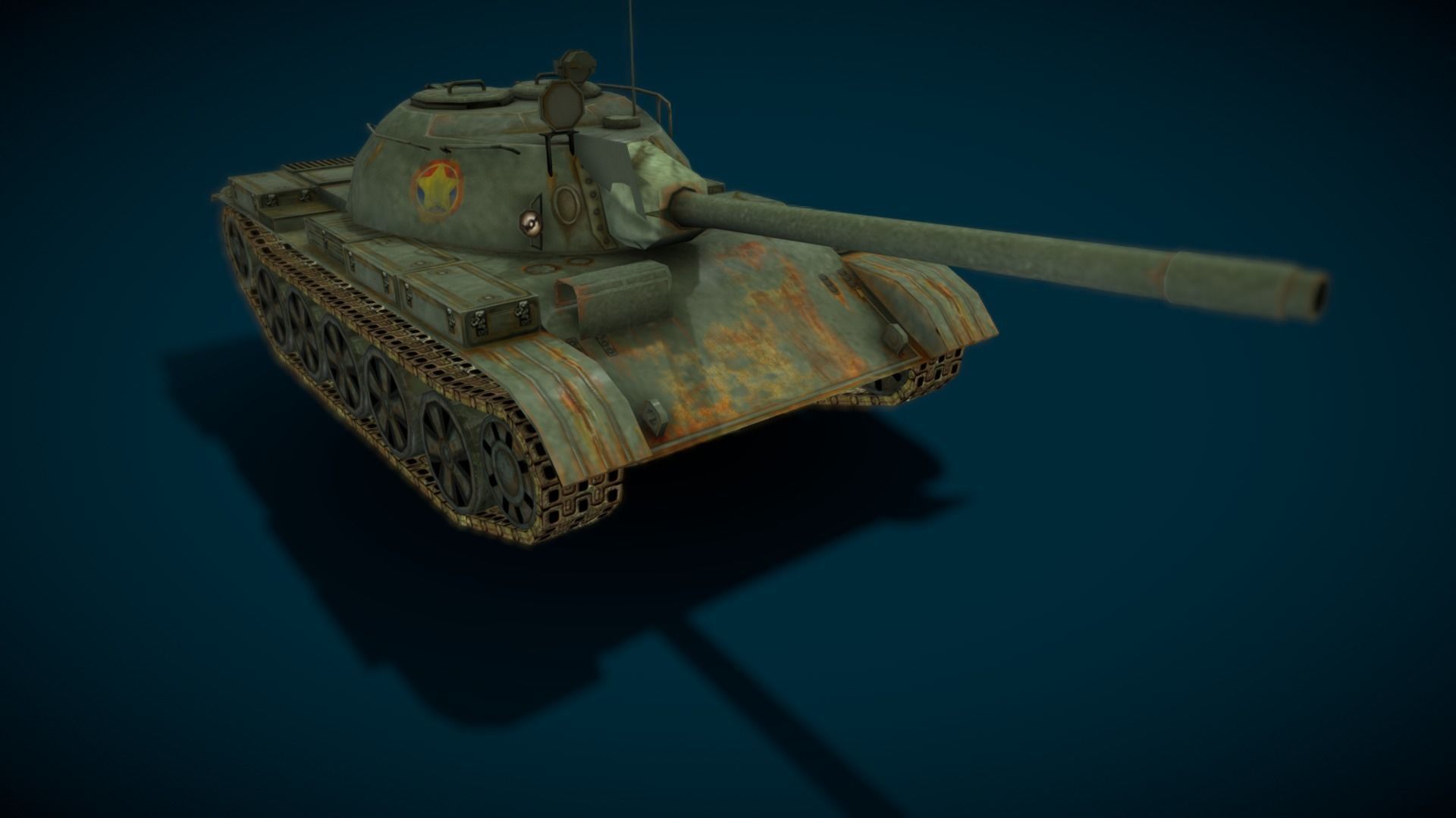 Tank 3D Low-poly 3D model_8